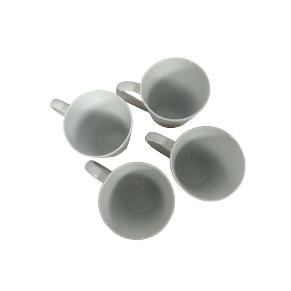 Crate & Barrel Cirque Coffee Mugs (4)Cup 11 oz Rainbow Horizontal Stripes - Picture 4 of 4